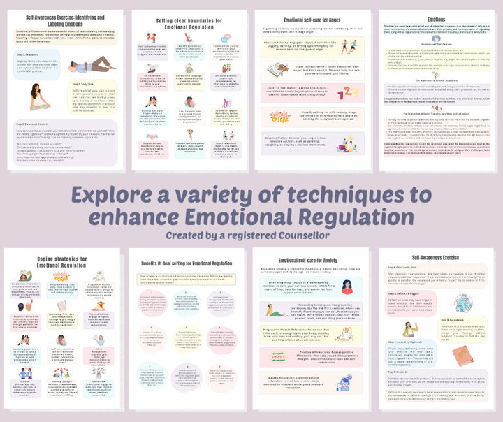 Therapy Worksheets Bundle / Cognitive Behaviour Therapy / therapy worksheets / Anxiety / boundaries / depression / Stress management