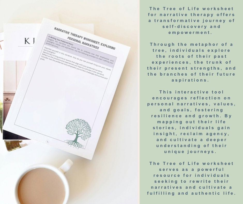 Tree of Life worksheets / Trauma Tree / CBT / Counselling tools / Anxiety worksheet/ Narrative Therapy / PTSD / psychologist worksheets