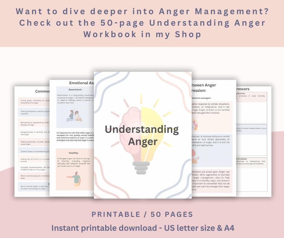 The Anger Balloon Metaphor Worksheet is a counselling resource to help manage anger, identify triggers, and support emotional regulation